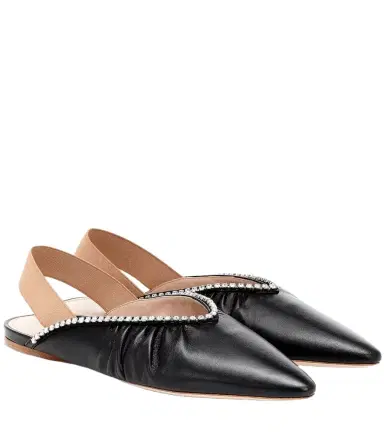 Miu Miu Leather slingback ballet flats | Thumbnail 1 Miu Miu Leather slingback ballet flats | Thumbnail 1