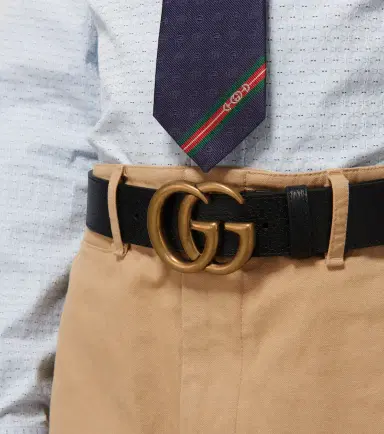 Gucci Leather belt with Double G buckle | Thumbnail 3