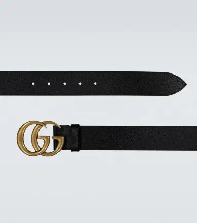 Gucci Leather belt with Double G buckle | Thumbnail 4
