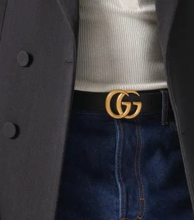 Gucci Leather belt with Double G buckle | Thumbnail 4