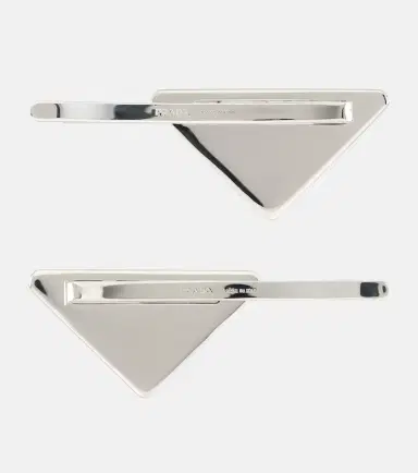 Prada Set of 2 logo hair clips | Thumbnail 2