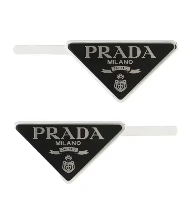 Prada Set of 2 logo hair clips | Thumbnail 1