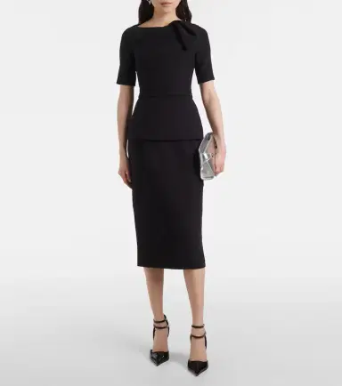 Safiyaa Hokoku crêpe pencil skirt | Thumbnail 2 Safiyaa Hokoku crêpe pencil skirt | Thumbnail 2