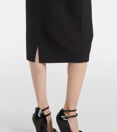 Safiyaa Hokoku crêpe pencil skirt | Thumbnail 4 Safiyaa Hokoku crêpe pencil skirt | Thumbnail 4