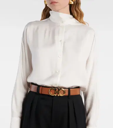 Ferragamo Gancini reversible leather belt | Thumbnail 4