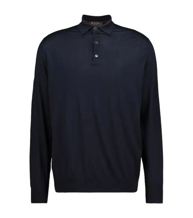 Loro Piana Ml long-sleeved wool polo shirt