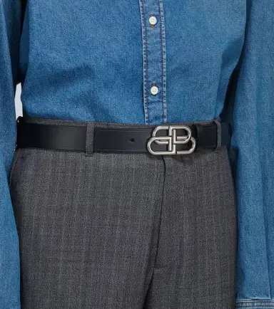 Balenciaga BB Large leather belt | Thumbnail 2