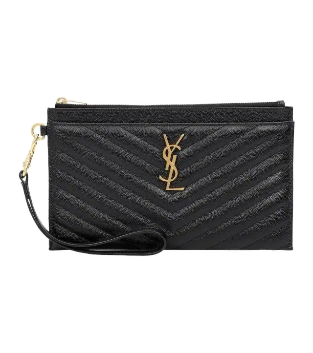 Saint Laurent Monogram Large leather pouch