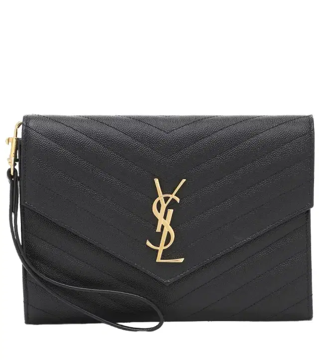 Saint Laurent Cassandre matelassé leather clutch