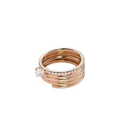 Repossi Blast 18kt rose-gold ring with diamonds | Thumbnail 1 Repossi Blast 18kt rose-gold ring with diamonds | Thumbnail 1