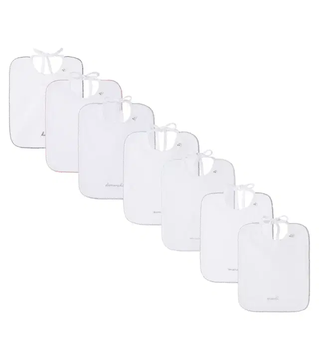 Baby set of 7 cotton bibs