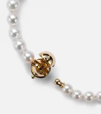Sophie Bille Brahe Petite Peggy 14kt gold bracelet with freshwater pearls | Thumbnail 4