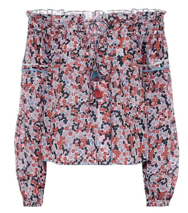 Poupette St Barth Clara floral cotton blouse