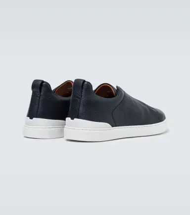 Zegna Triple Stitch leather sneakers | Thumbnail 3