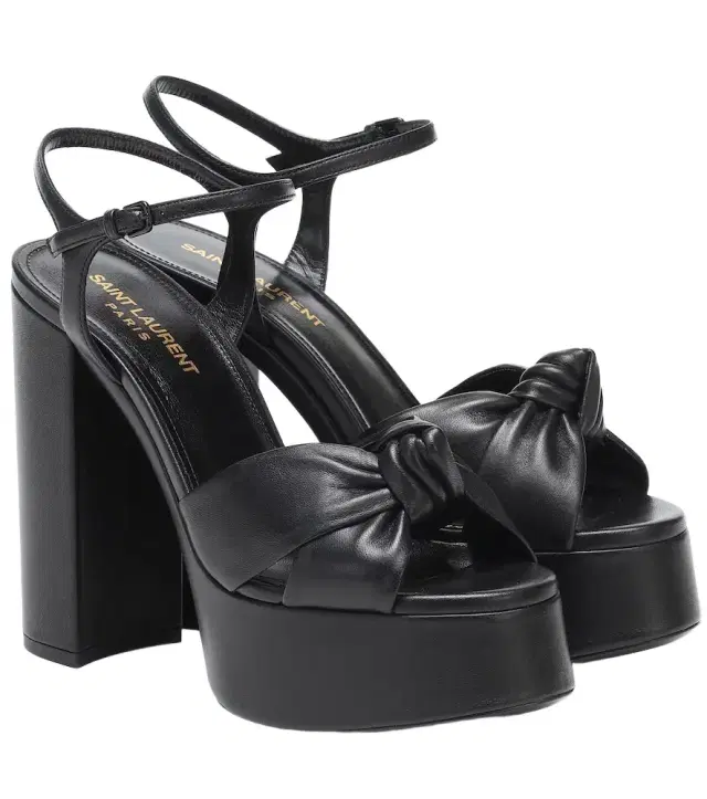 Saint Laurent Bianca 125 leather platform sandals
