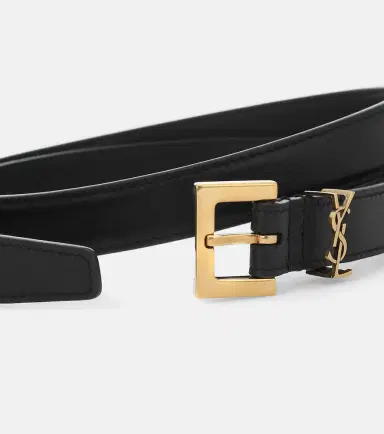 Saint Laurent Cassandre slim leather belt | Thumbnail 2