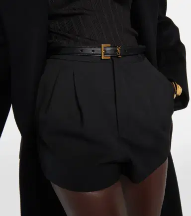 Saint Laurent Cassandre slim leather belt | Thumbnail 3