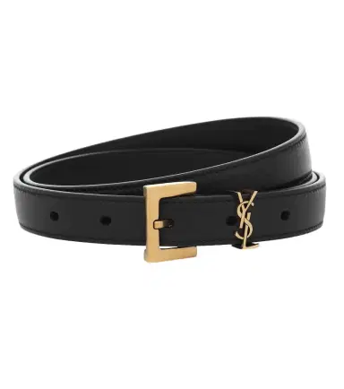 Saint Laurent Cassandre slim leather belt | Thumbnail 1