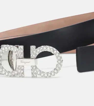 Ferragamo Gancini embellished leather belt | Thumbnail 2