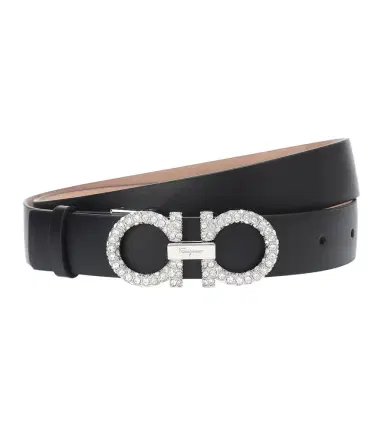Ferragamo Gancini embellished leather belt | Thumbnail 1