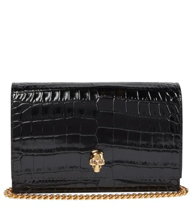 Skull Small leather crossbody bag