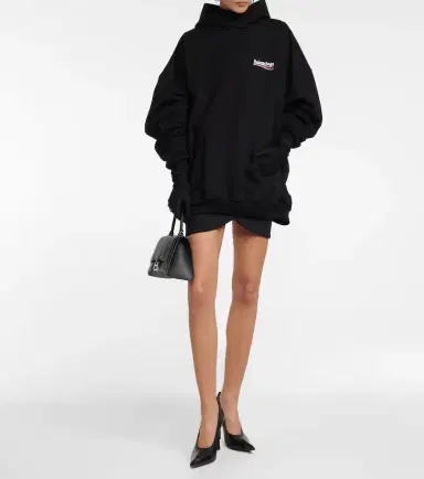 Balenciaga Oversized cotton hoodie | Thumbnail 3