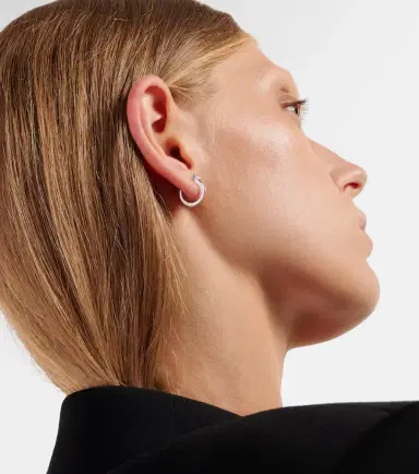 Repossi Serti Inversé XS 18kt white gold single earring with diamond | Thumbnail 3