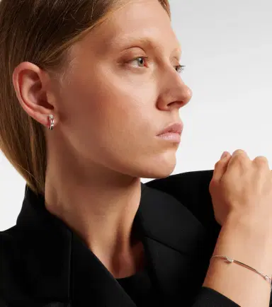 Repossi Serti Inversé XS 18kt white gold single earring with diamond | Thumbnail 4