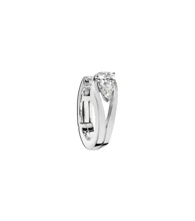 Repossi Serti Inversé XS 18kt white gold single earring with diamond | Thumbnail 1