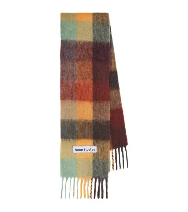 Vally alpaca-blend checked scarf