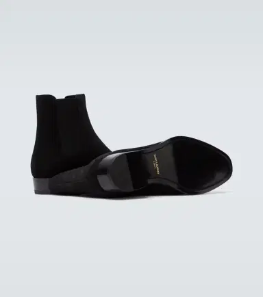 Saint Laurent Wyatt suede Chelsea boots | Thumbnail 4 Saint Laurent Wyatt suede Chelsea boots | Thumbnail 4