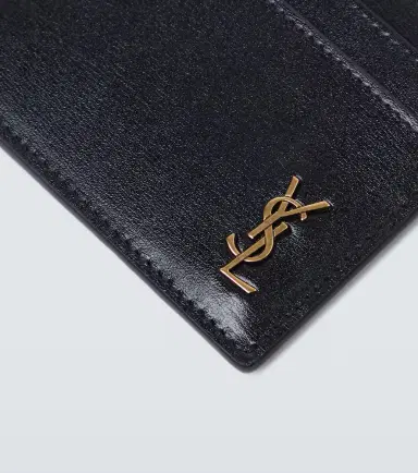 Saint Laurent Tiny Cassandre leather card holder | Thumbnail 3