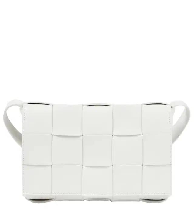 Cassette leather shoulder bag