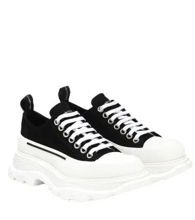 Alexander McQueen Tread Slick canvas platform sneakers | Thumbnail 1 Alexander McQueen Tread Slick canvas platform sneakers | Thumbnail 1