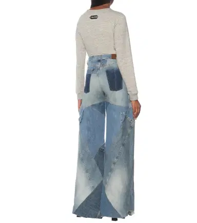 Tom Ford Patchwork high-rise wide-leg jeans | Thumbnail 4 Tom Ford Patchwork high-rise wide-leg jeans | Thumbnail 4