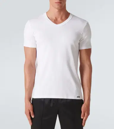 Tom Ford Stretch-cotton V-neck T-shirt | Thumbnail 5 Tom Ford Stretch-cotton V-neck T-shirt | Thumbnail 5