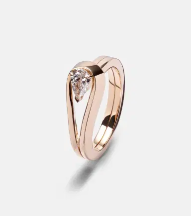 Repossi Serti Inversé 18kt rose gold ring with diamond | Thumbnail 2