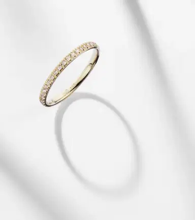 Sydney Evan 14kt yellow gold eternity ring with diamonds | Thumbnail 2