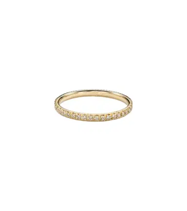Sydney Evan 14kt yellow gold eternity ring with diamonds | Thumbnail 1