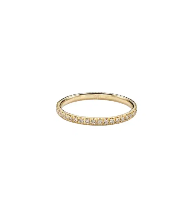 Sydney Evan 14kt yellow gold eternity ring with diamonds