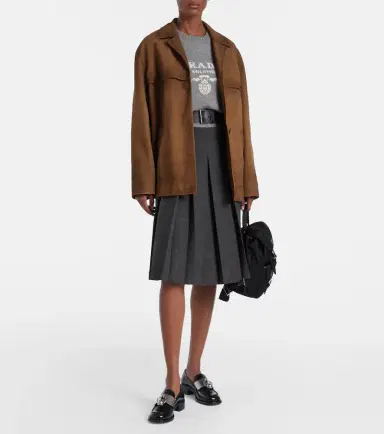 Prada Logo wool and cashmere sweater | Thumbnail 2