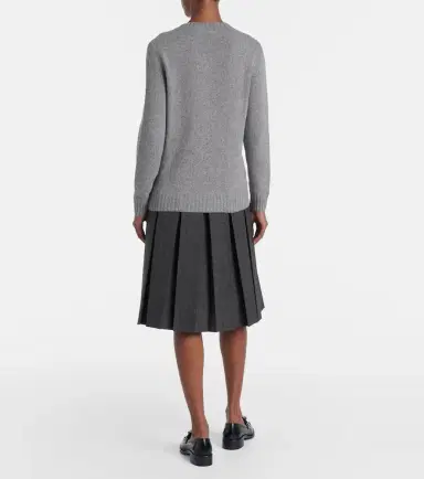 Prada Logo wool and cashmere sweater | Thumbnail 4
