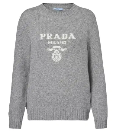 Prada Logo wool and cashmere sweater | Thumbnail 1