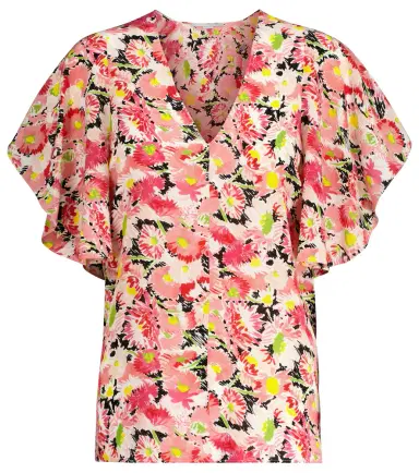 Stella McCartney Floral silk crêpe blouse | Thumbnail 1