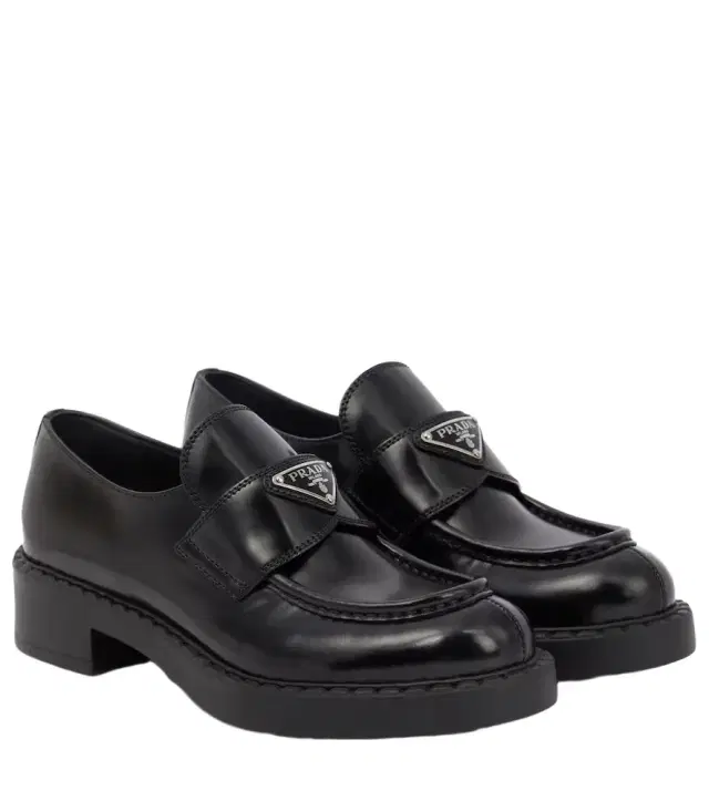 Prada Platform leather loafers