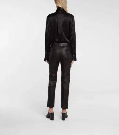 Joseph Coleman mid-rise leather pants | Thumbnail 4 Joseph Coleman mid-rise leather pants | Thumbnail 4