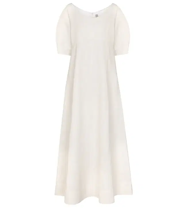 Toteme Linen and cotton-blend midi dress