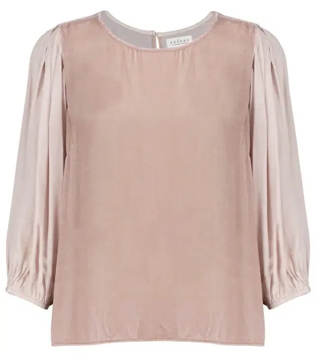 Velvet Elise velvet and silk blouse
