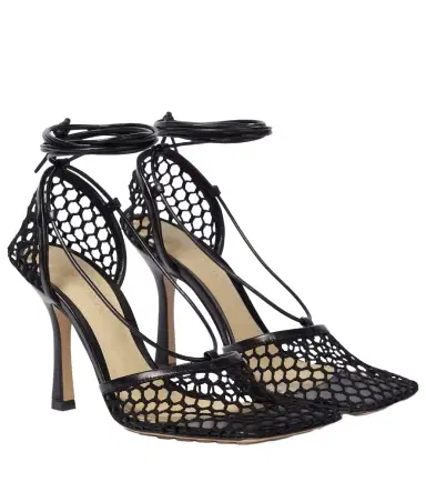 Bottega Veneta Stretch leather-trimmed mesh pumps | Thumbnail 1 Bottega Veneta Stretch leather-trimmed mesh pumps | Thumbnail 1