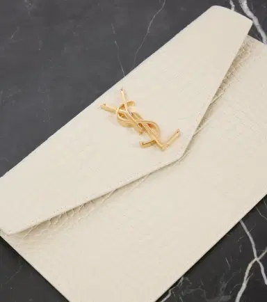 Saint Laurent Uptown croc-effect leather clutch | Thumbnail 6
